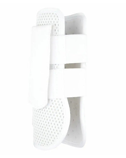 White coloured WeatherBeeta Lite Open Front Boots on white background 