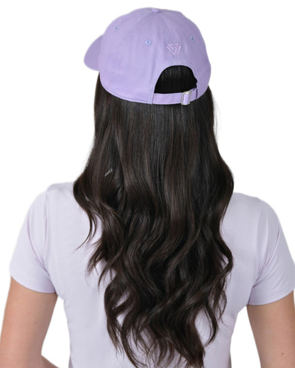 Lavender Mist coloured WeatherBeeta Performance Cotton Cap on white background 