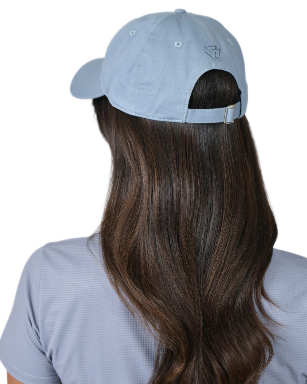 Mist Blue coloured WeatherBeeta Performance Cotton Cap on white background 