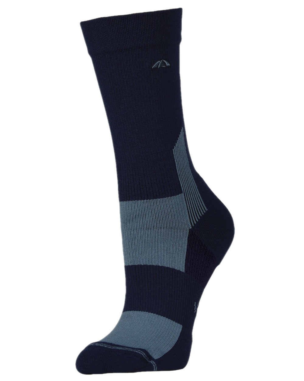 Navy Slate Blue Coloured WeatherBeeta Performance Crew Riding Socks on white background 