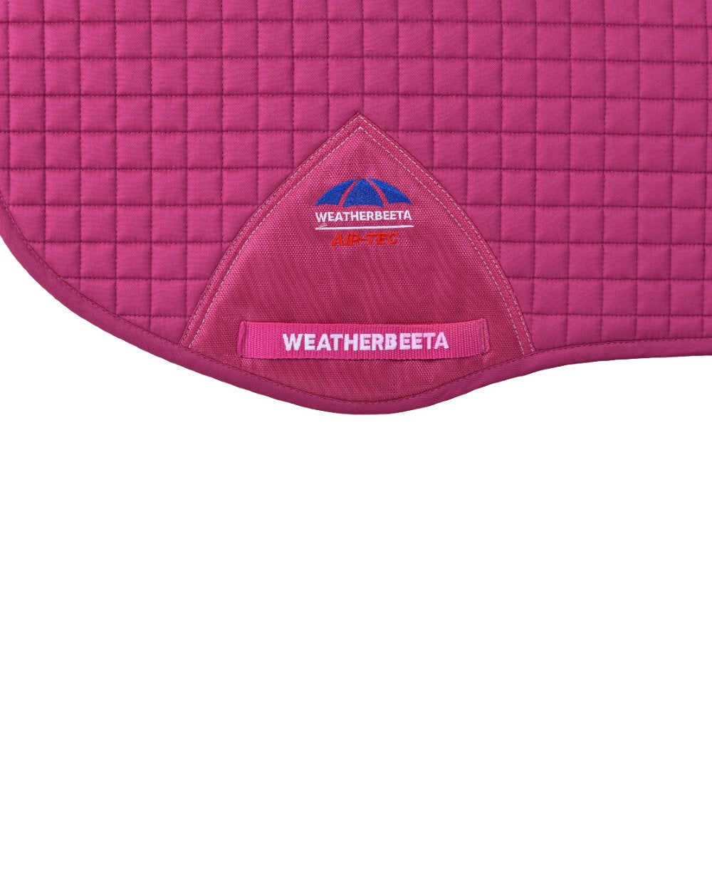 Bright Mangenta Coloured WeatherBeeta Prime Air-Tec All Purpose Saddle Pad on white background 