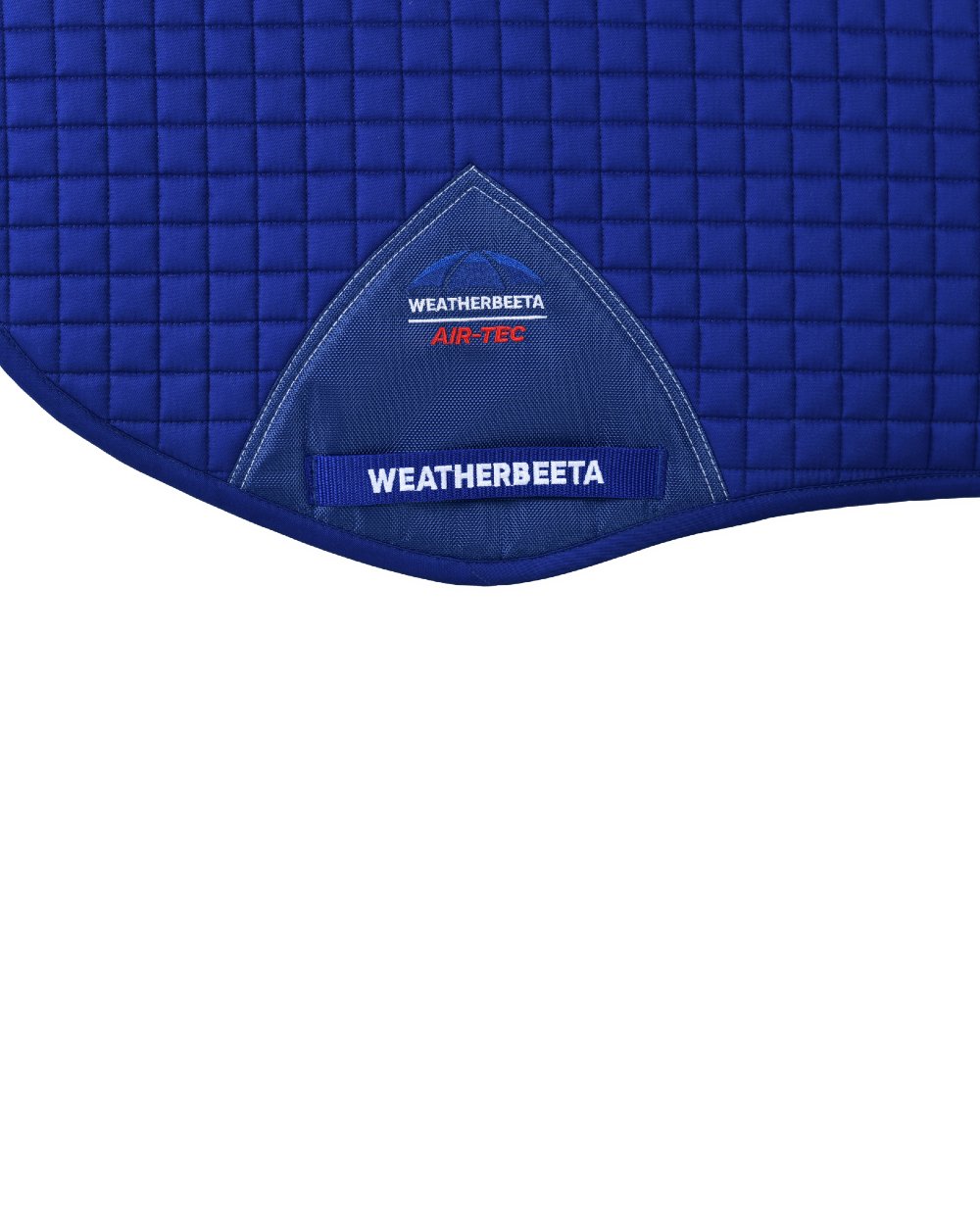 Cobalt Coloured WeatherBeeta Prime Air-Tec All Purpose Saddle Pad on white background 