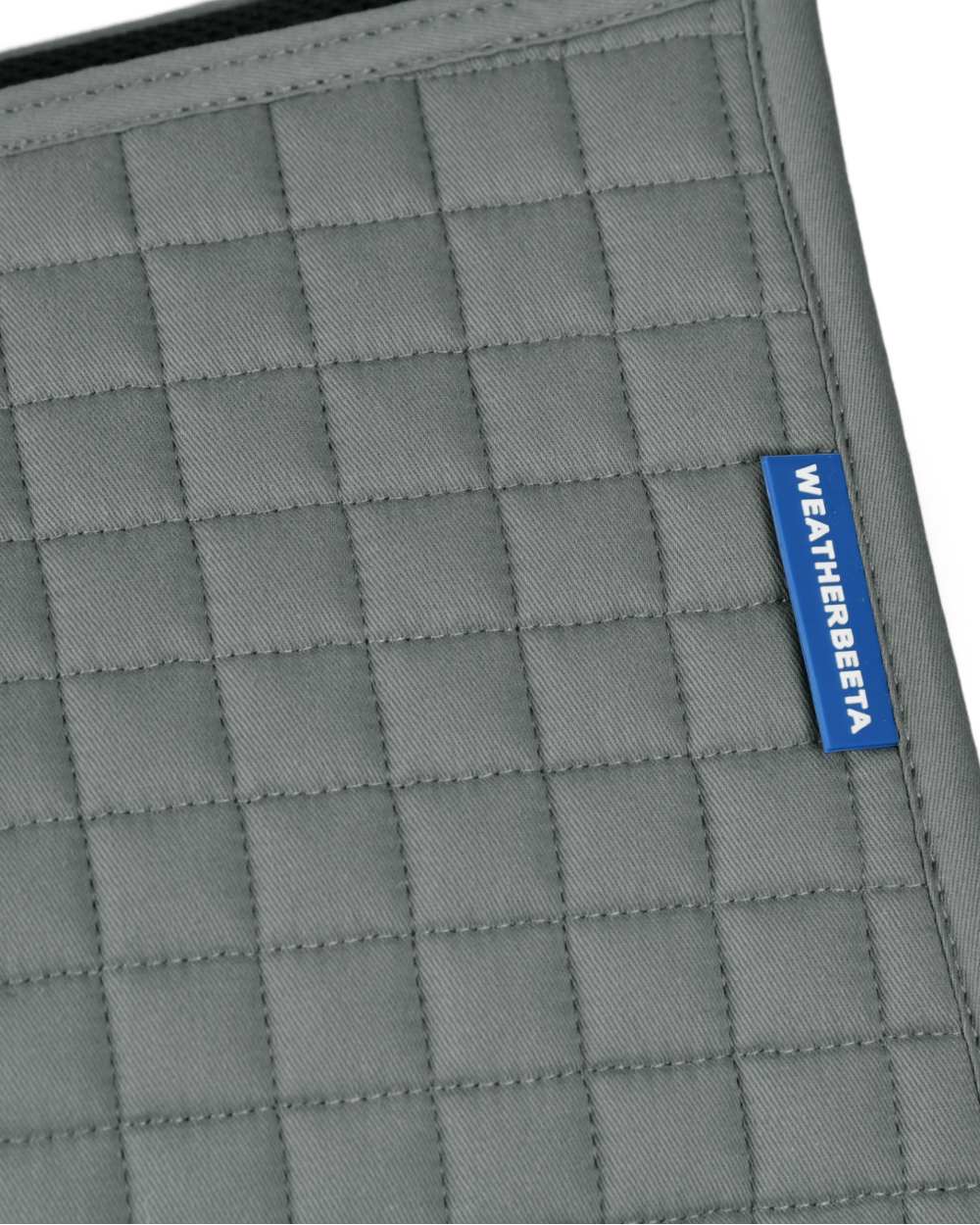 Grey Coloured WeatherBeeta Prime Air-Tec All Purpose Saddle Pad on white background 