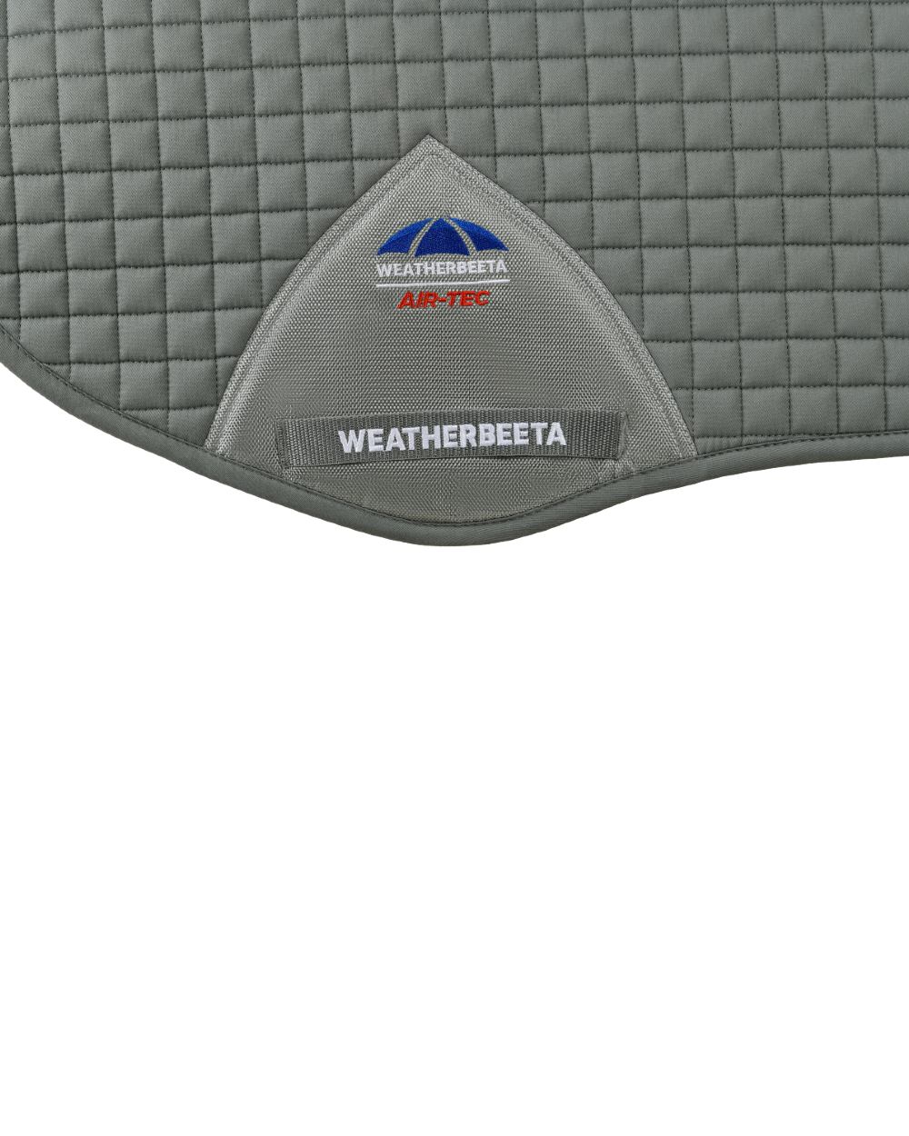 Grey Coloured WeatherBeeta Prime Air-Tec All Purpose Saddle Pad on white background 