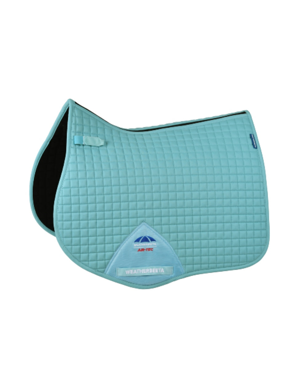 Light Aqua Coloured WeatherBeeta Prime Air-Tec All Purpose Saddle Pad on white background 