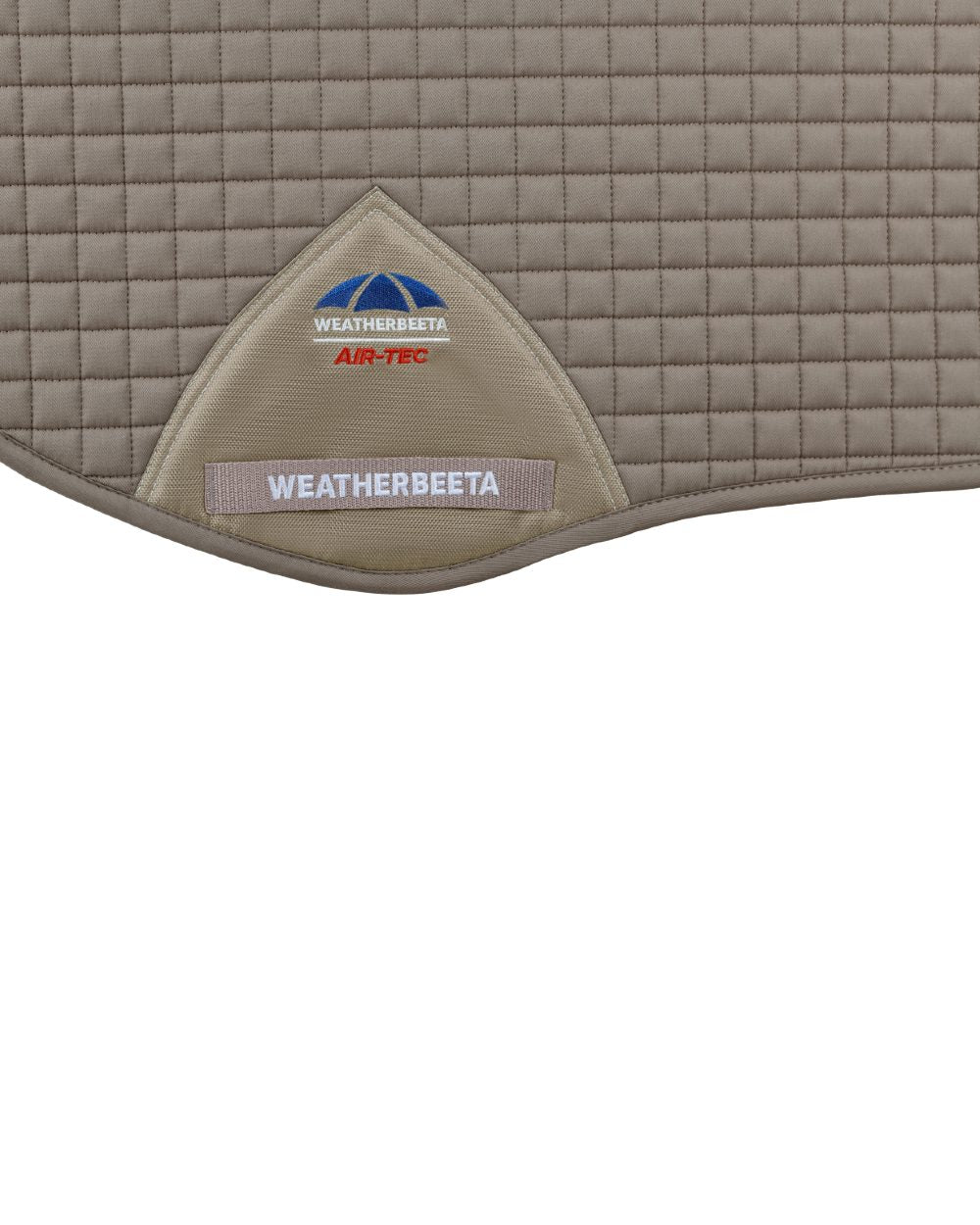 Natural Clay Coloured WeatherBeeta Prime Air-Tec All Purpose Saddle Pad on white background 