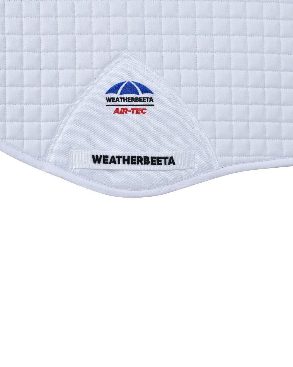 White Coloured WeatherBeeta Prime Air-Tec All Purpose Saddle Pad on white background 
