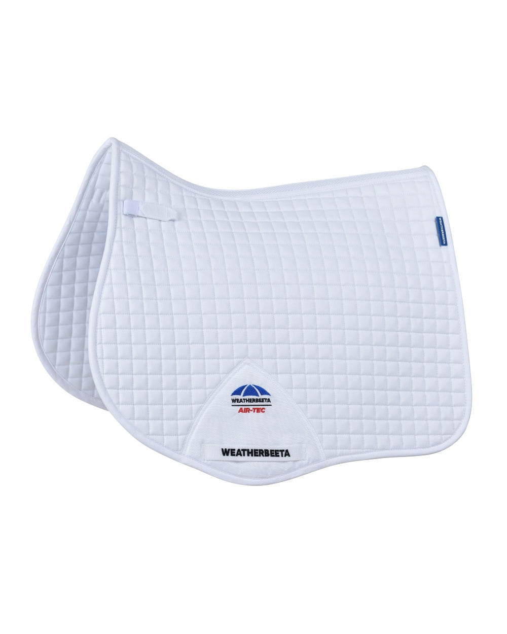 White Coloured WeatherBeeta Prime Air-Tec All Purpose Saddle Pad on white background 