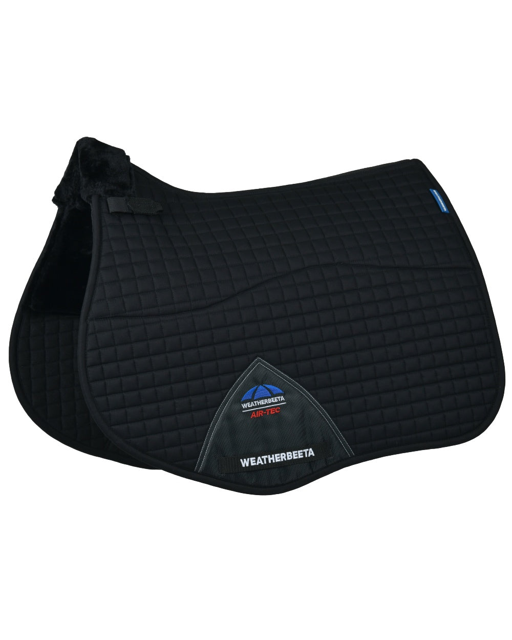 Black coloured WeatherBeeta Prime Air-Tec Comfy Fleece All-Purpose Saddle Pad on white background 