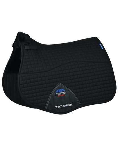 Black coloured WeatherBeeta Prime Air-Tec Comfy Fleece All-Purpose Saddle Pad on white background 