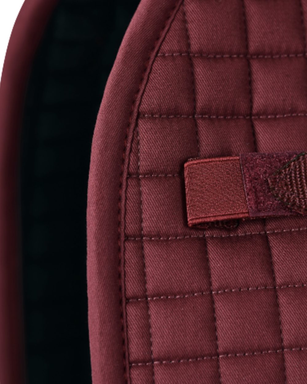 Burgundy Coloured WeatherBeeta Prime Air-Tec Dressage Saddle Pad on white background 