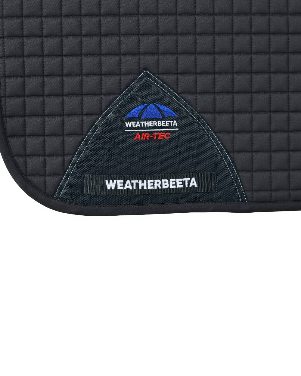 Charcoal Coloured WeatherBeeta Prime Air-Tec Dressage Saddle Pad on white background 