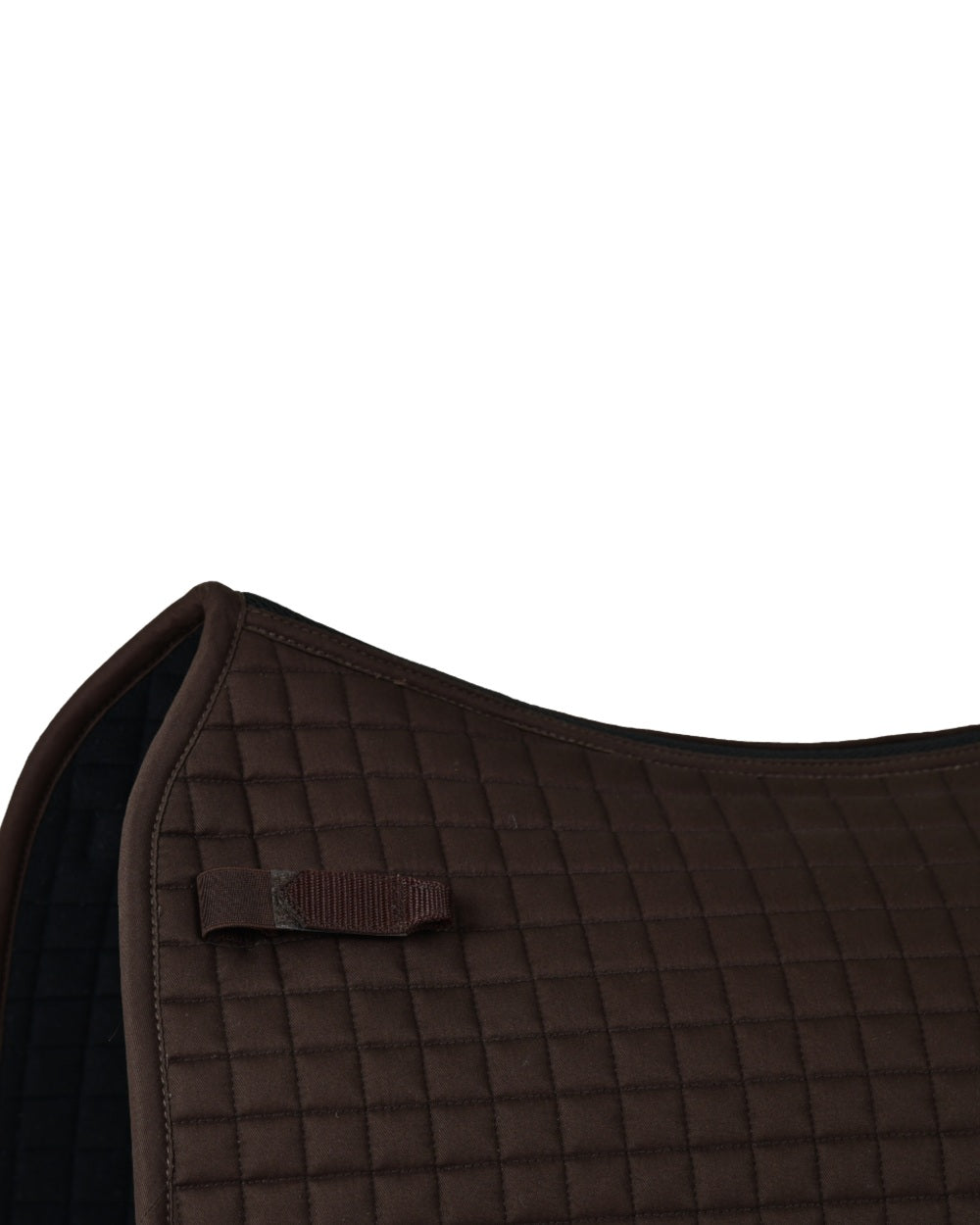 Chocolate Coloured WeatherBeeta Prime Air-Tec Dressage Saddle Pad on white background 