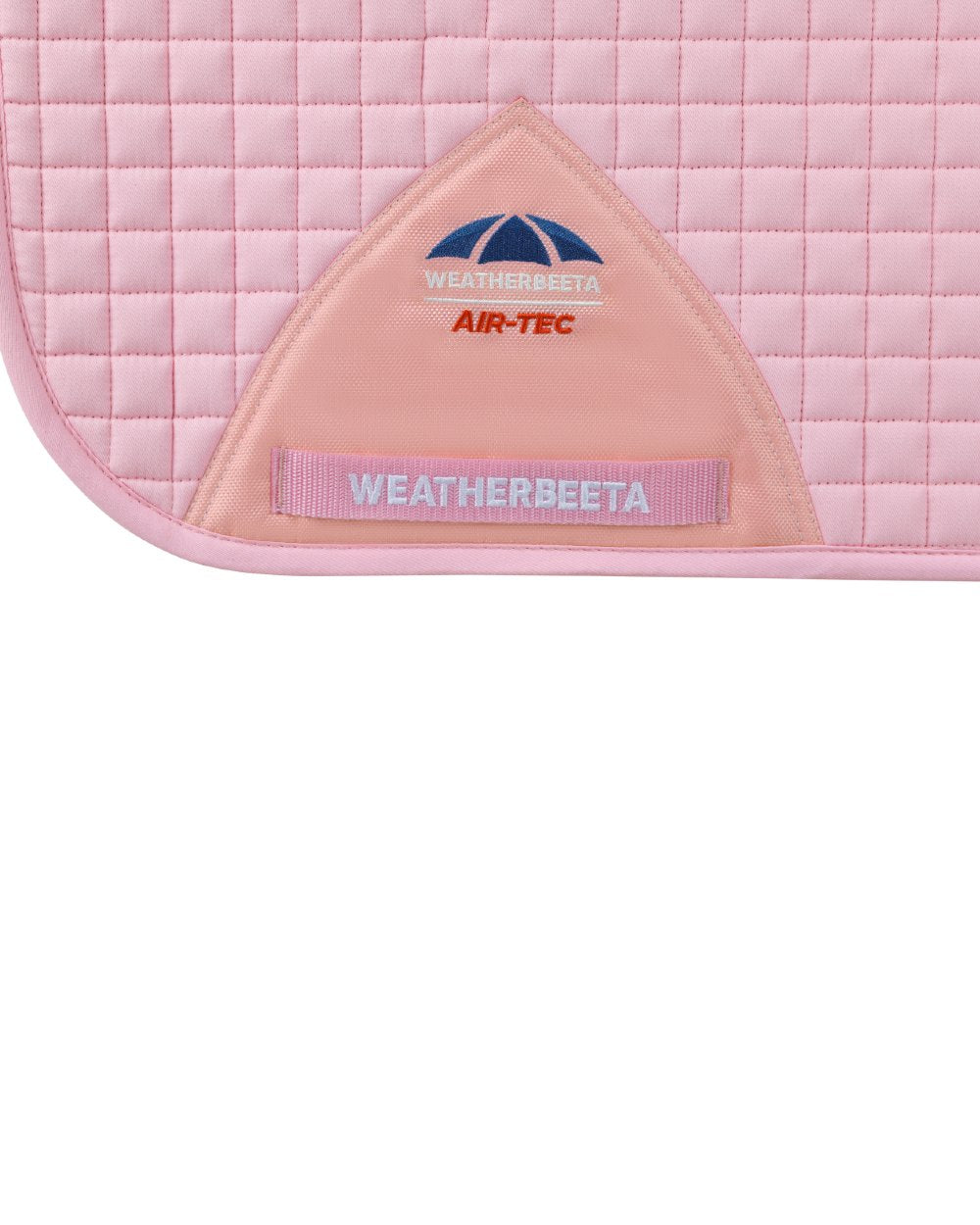Light Pink Coloured WeatherBeeta Prime Air-Tec Dressage Saddle Pad on white background 