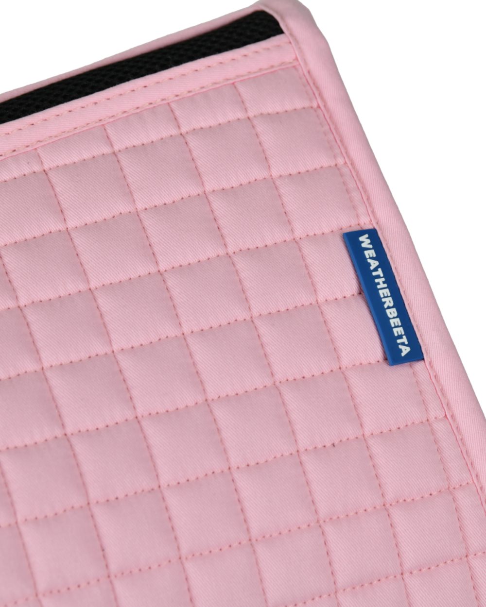 Light Pink Coloured WeatherBeeta Prime Air-Tec Dressage Saddle Pad on white background 