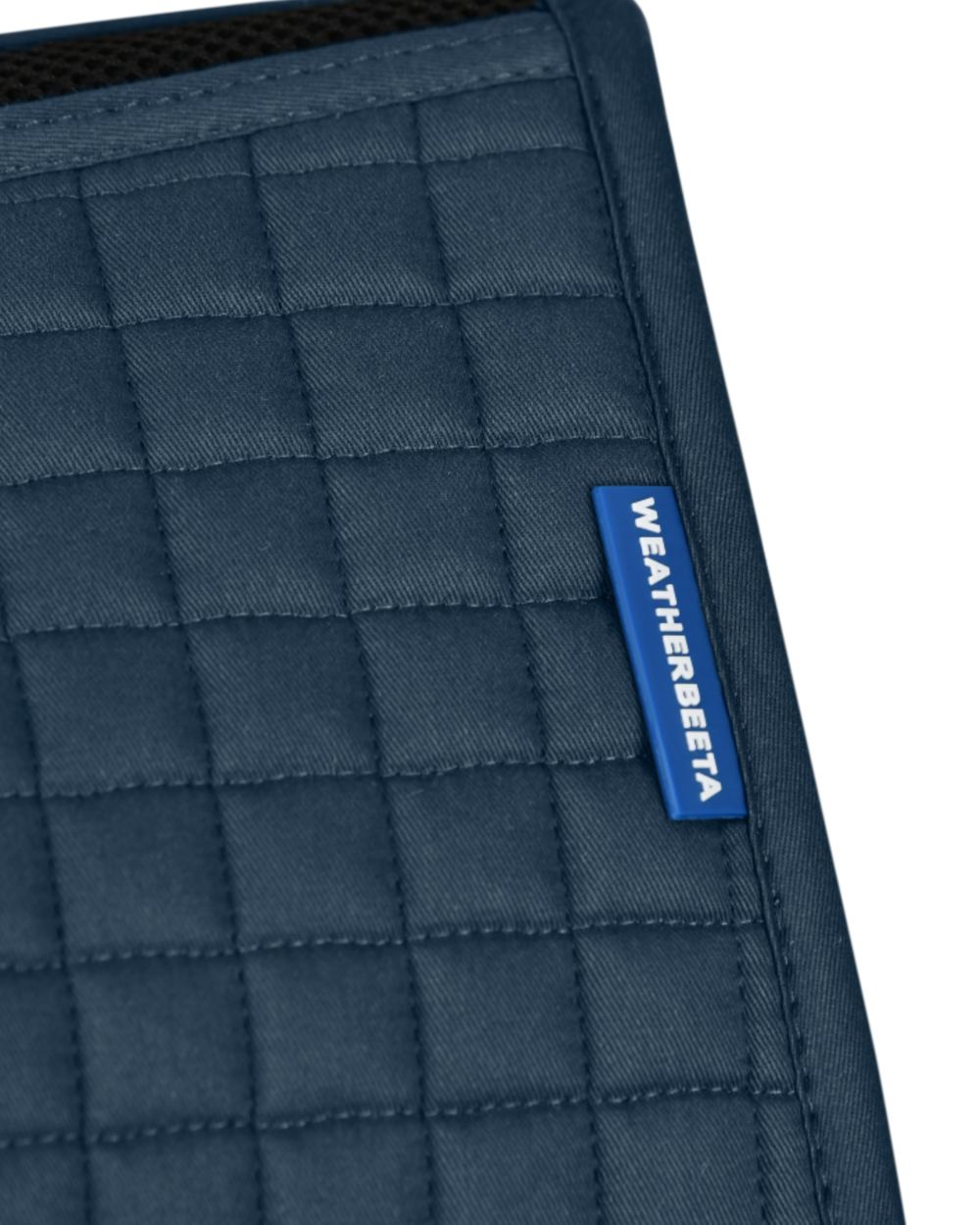 Midnight Teal Coloured WeatherBeeta Prime Air-Tec Dressage Saddle Pad on white background 