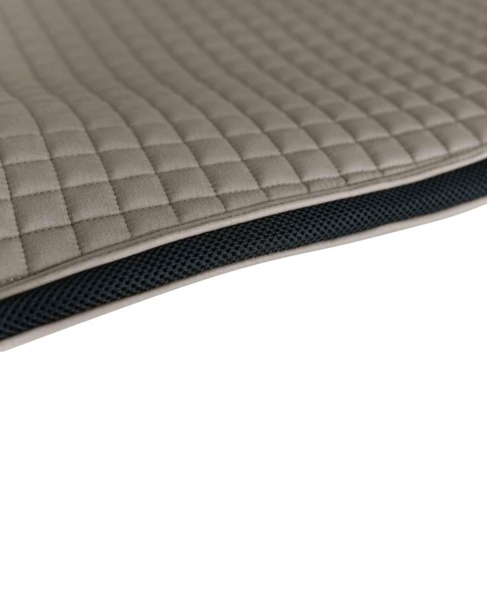 Natural Clay Coloured WeatherBeeta Prime Air-Tec Dressage Saddle Pad on white background 