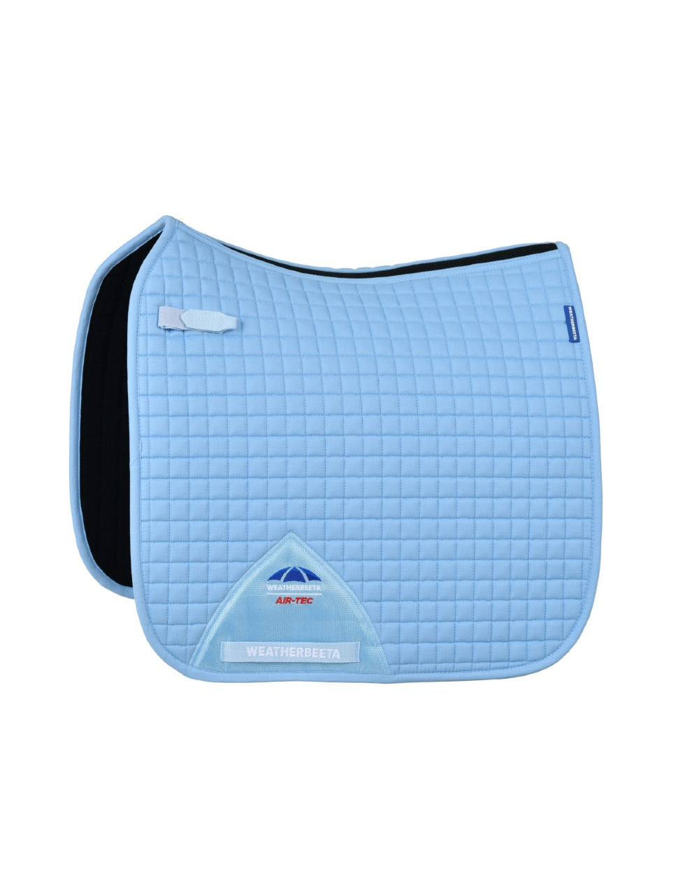 Sky Blue Coloured WeatherBeeta Prime Air-Tec Dressage Saddle Pad on white background 