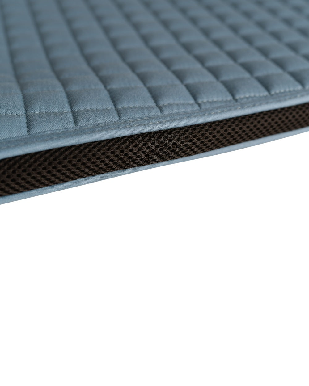 Washed Denim Coloured WeatherBeeta Prime Air-Tec Dressage Saddle Pad on white background 