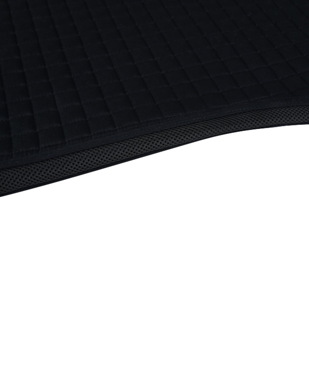 Black Coloured WeatherBeeta Prime Air-Tec Jump Shaped Saddle Pad on white background 