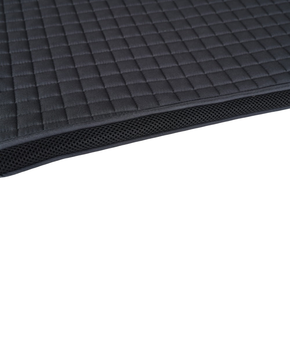 Charcoal Coloured WeatherBeeta Prime Air-Tec Jump Shaped Saddle Pad on white background 