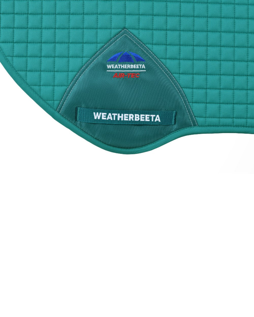 Dark Turquoise Coloured WeatherBeeta Prime Air-Tec Jump Shaped Saddle Pad on white background 