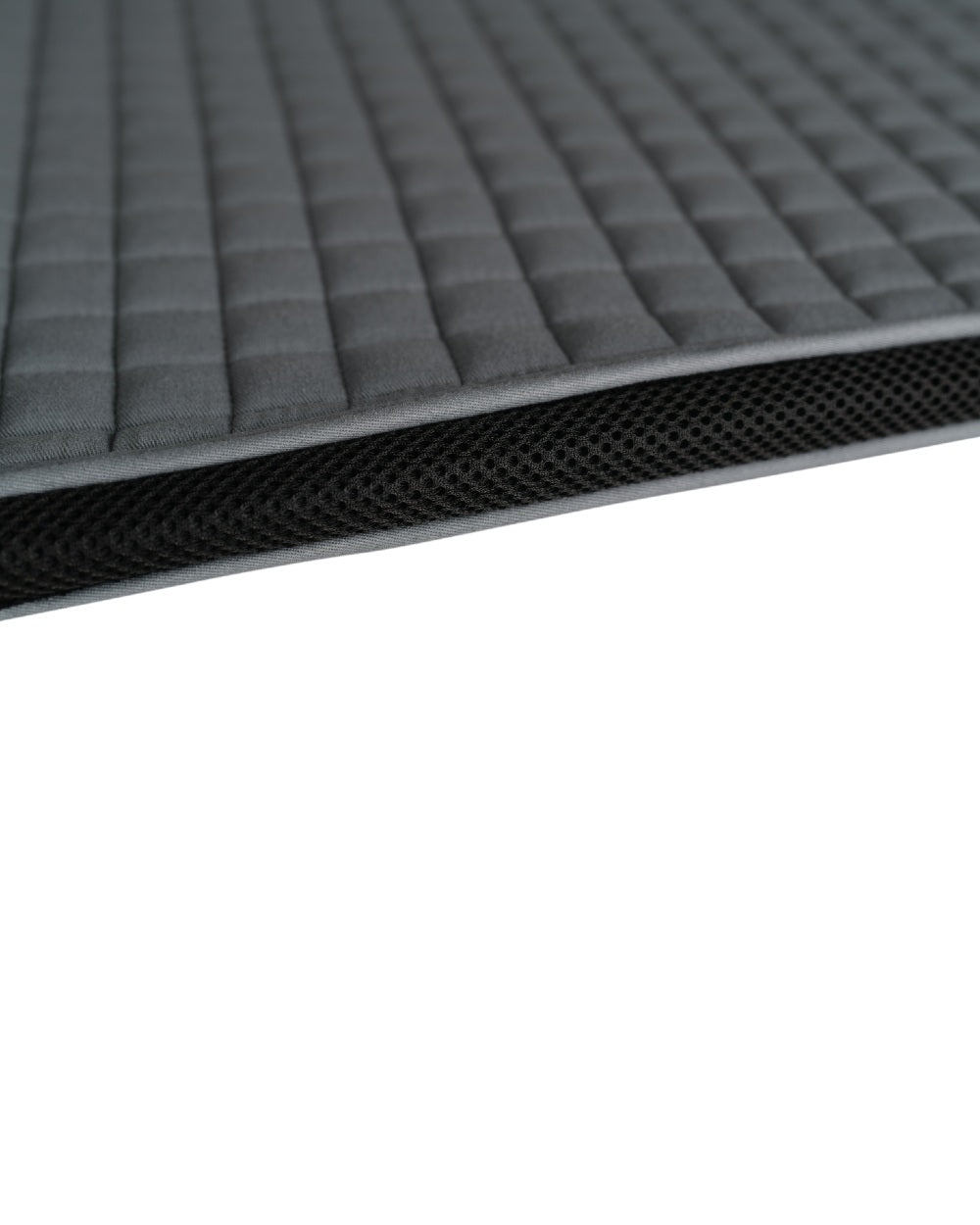 Grey Coloured WeatherBeeta Prime Air-Tec Jump Shaped Saddle Pad on white background 
