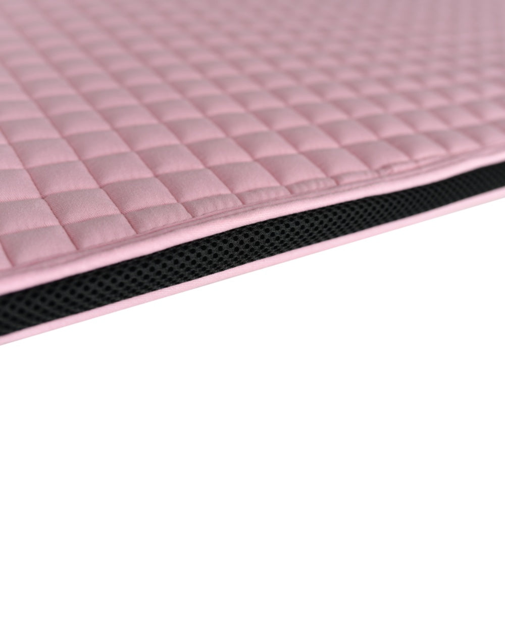 Light Pink Coloured WeatherBeeta Prime Air-Tec Jump Shaped Saddle Pad on white background 