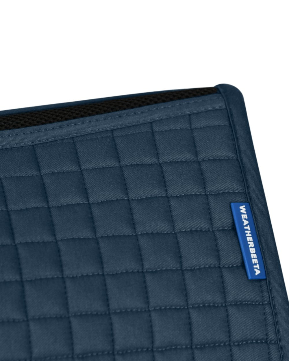 Midnight Teal Coloured WeatherBeeta Prime Air-Tec Jump Shaped Saddle Pad on white background 