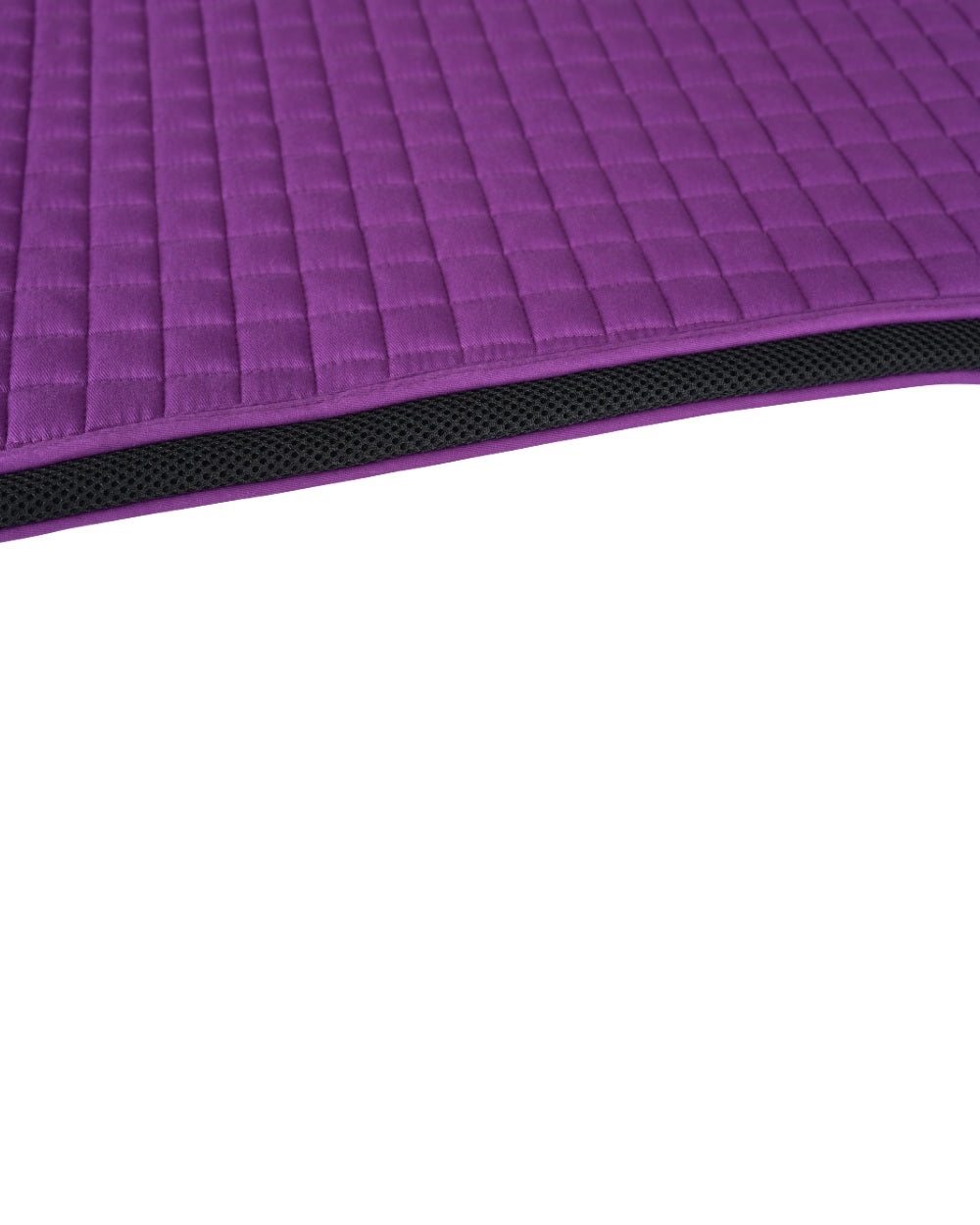 Violet Coloured WeatherBeeta Prime Air-Tec Jump Shaped Saddle Pad on white background 
