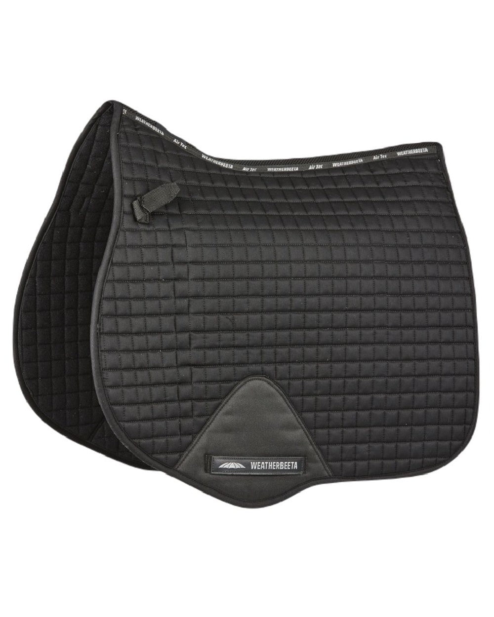 Black coloured WeatherBeeta Prime All Purpose Saddle Pad on white background 