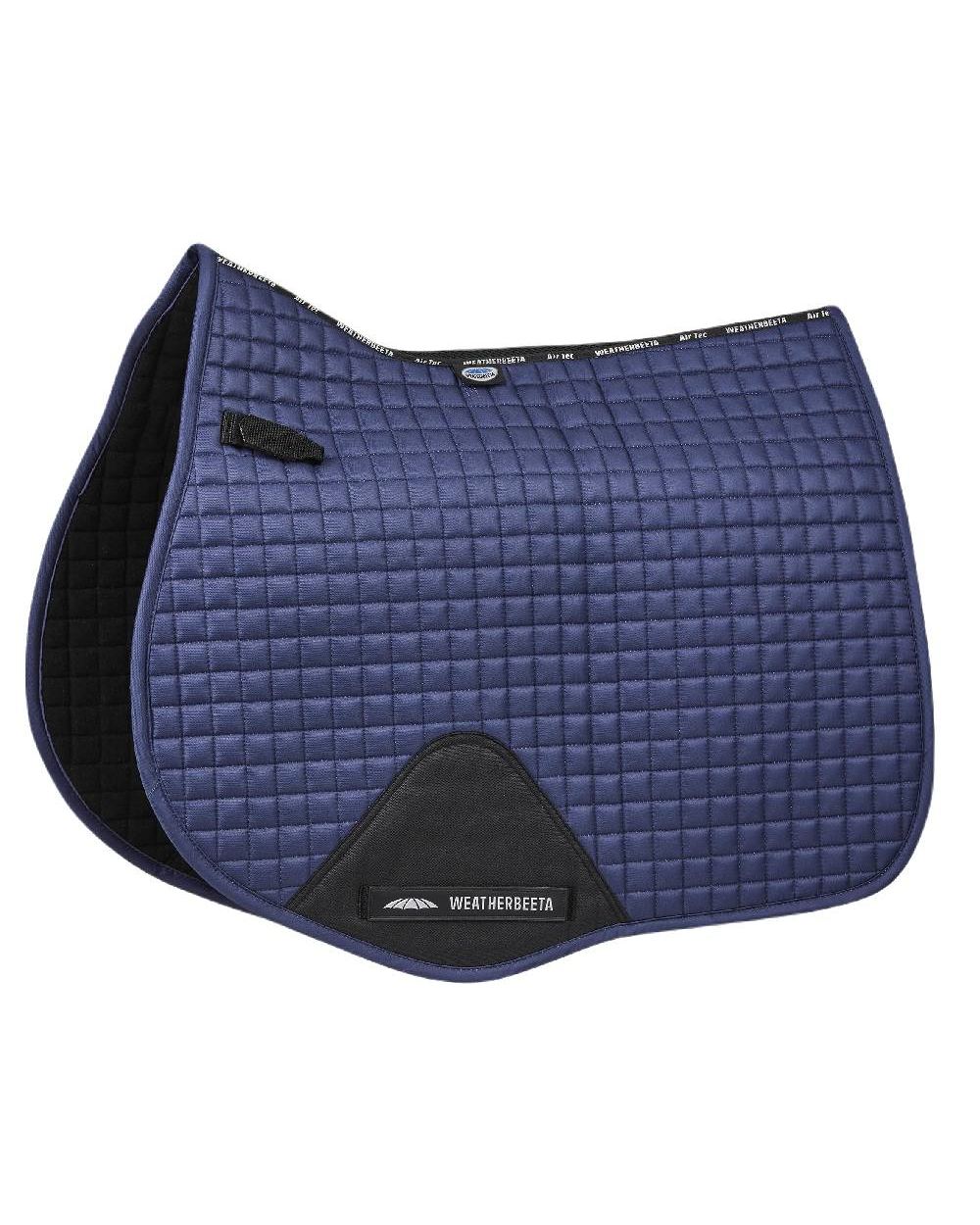 Blueberry Navy coloured WeatherBeeta Prime All Purpose Saddle Pad on white background 