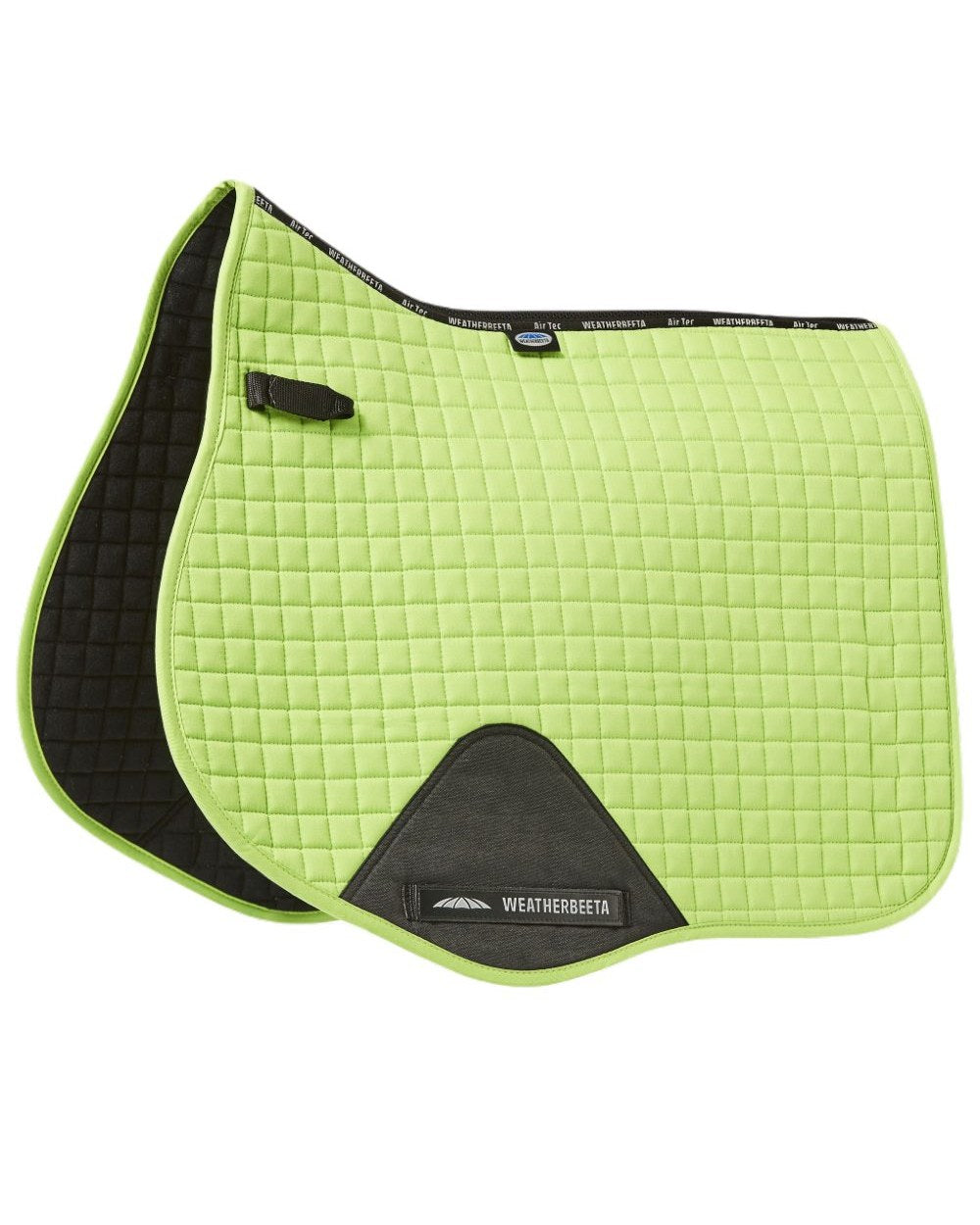 Lime Green coloured WeatherBeeta Prime All Purpose Saddle Pad on white background 