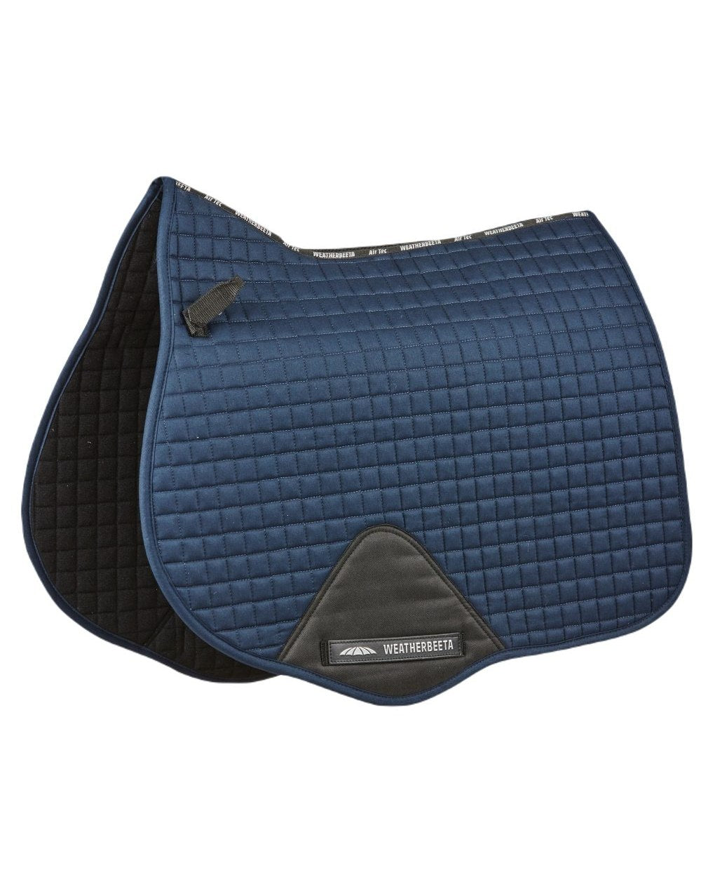 Navy coloured WeatherBeeta Prime All Purpose Saddle Pad on white background 