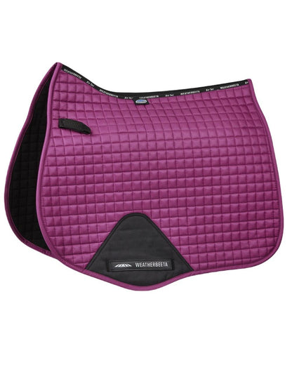 Red Violet coloured WeatherBeeta Prime All Purpose Saddle Pad on white background 