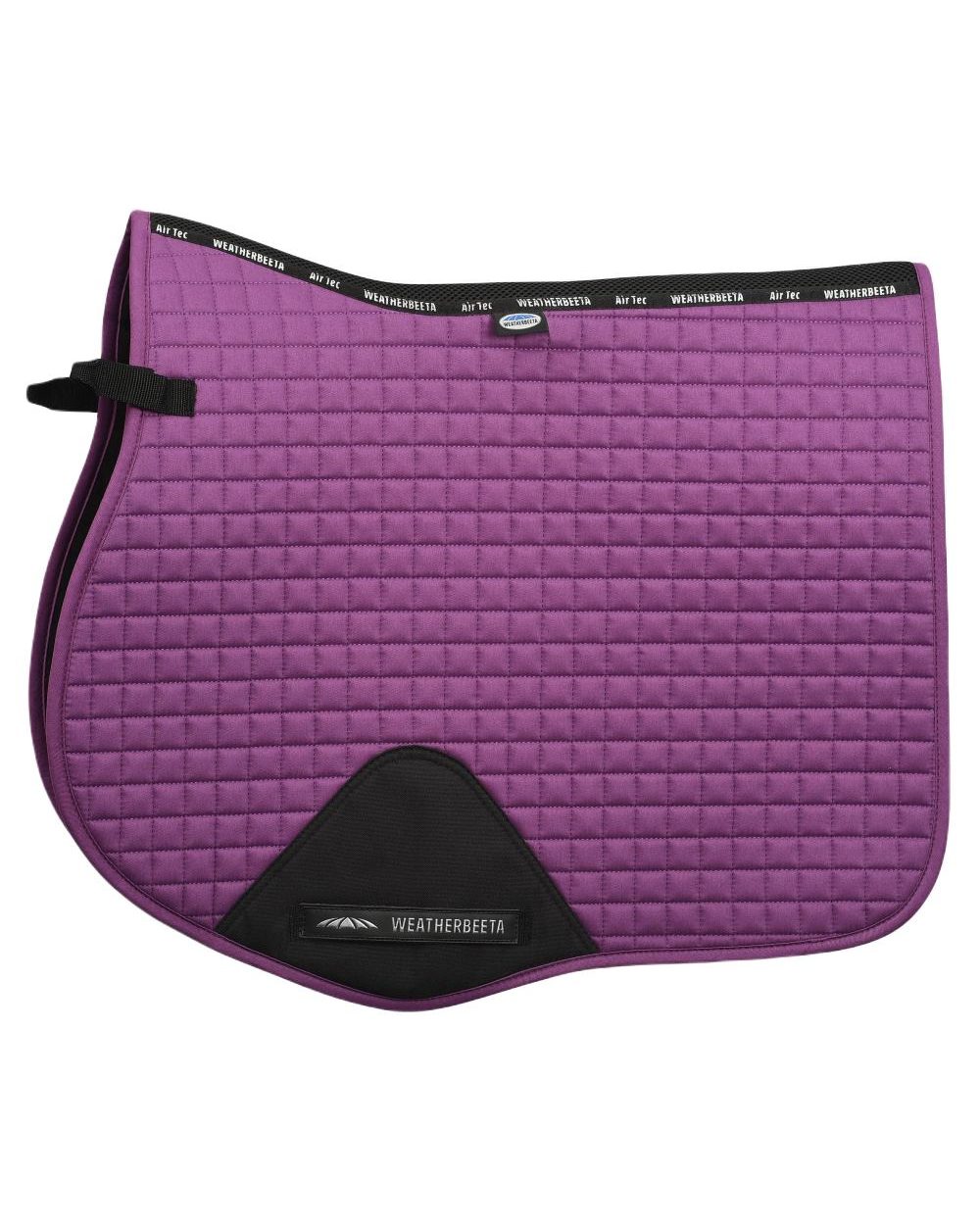 Violet coloured WeatherBeeta Prime All Purpose Saddle Pad on white background 