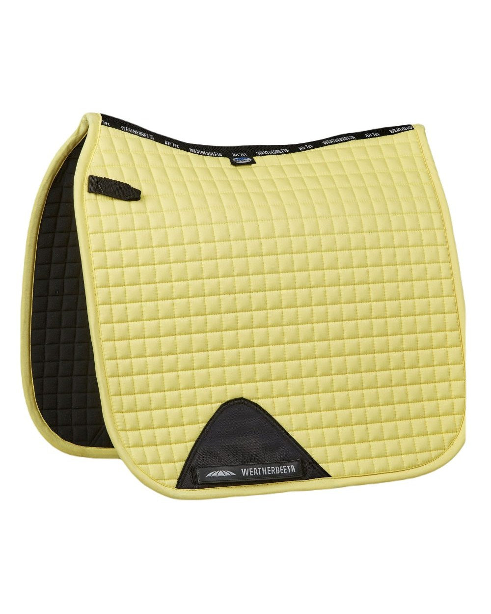 Butter coloured WeatherBeeta Prime Dressage Saddle Pad on white background 