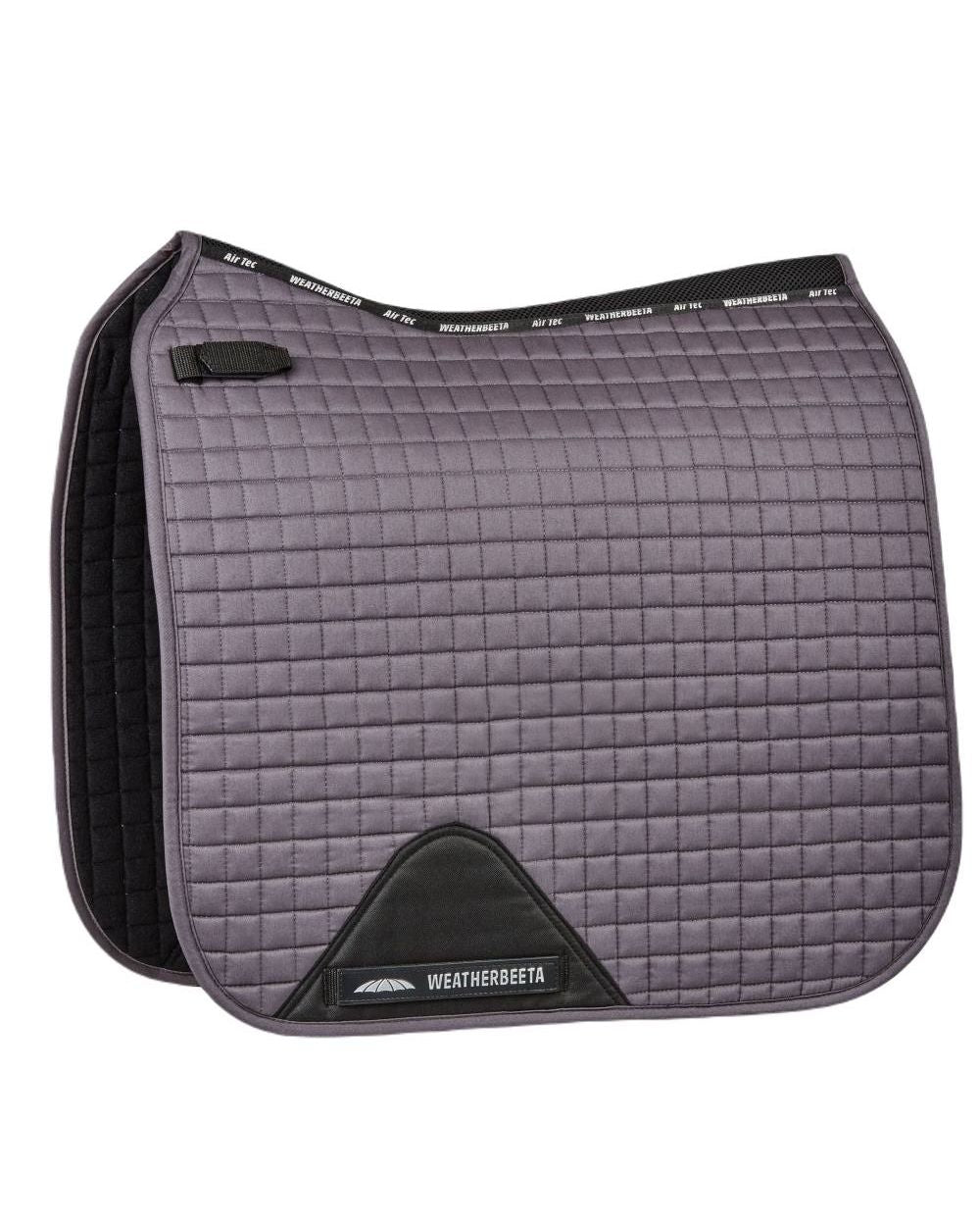 Grey coloured WeatherBeeta Prime Dressage Saddle Pad on white background 