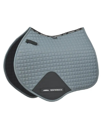 Sage coloured WeatherBeeta Prime Jump Shaped Saddle Pad on white background 