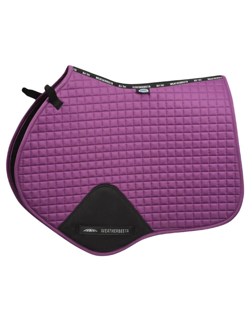 Violet coloured WeatherBeeta Prime Jump Shaped Saddle Pad on white background 