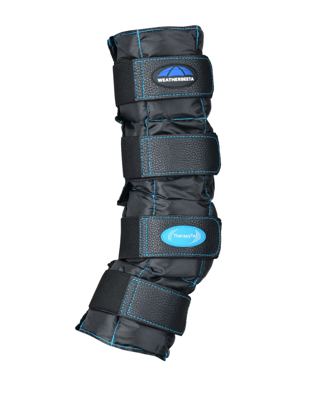 Black Coloured WeatherBeeta Therapy-Tec II Gel Ice Boots on white background 