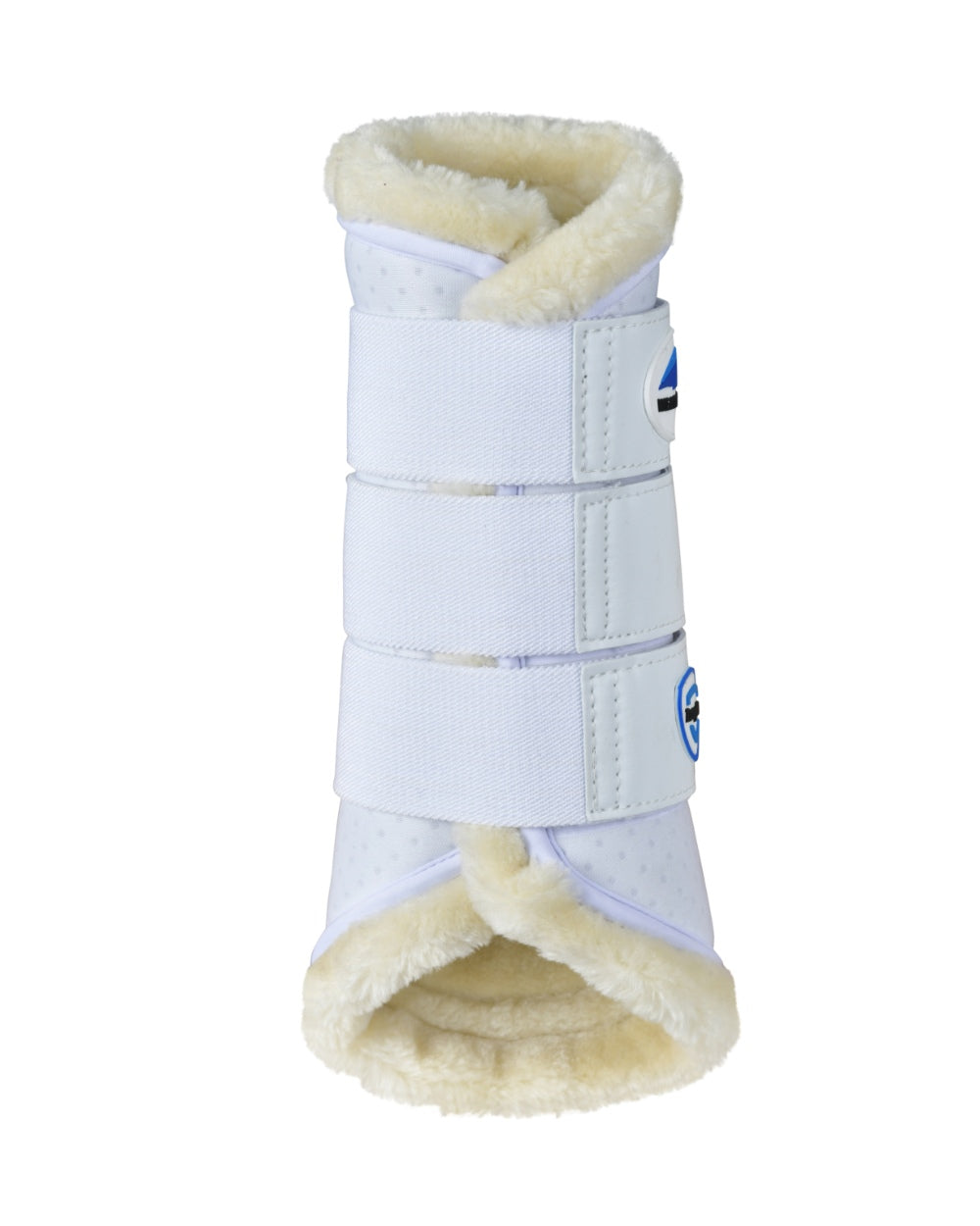 White Coloured WeatherBeeta Tough-Tec Comfy Fleece Brushing Boots on white background 