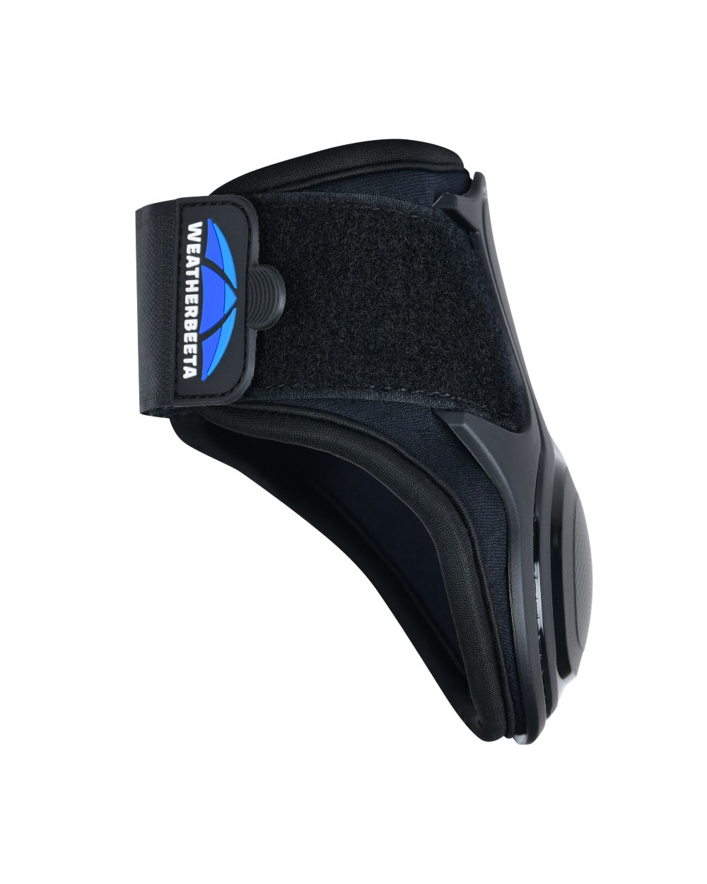 Black Coloured WeatherBeeta Tough-Tec Essential Fetlock Boots on white background 