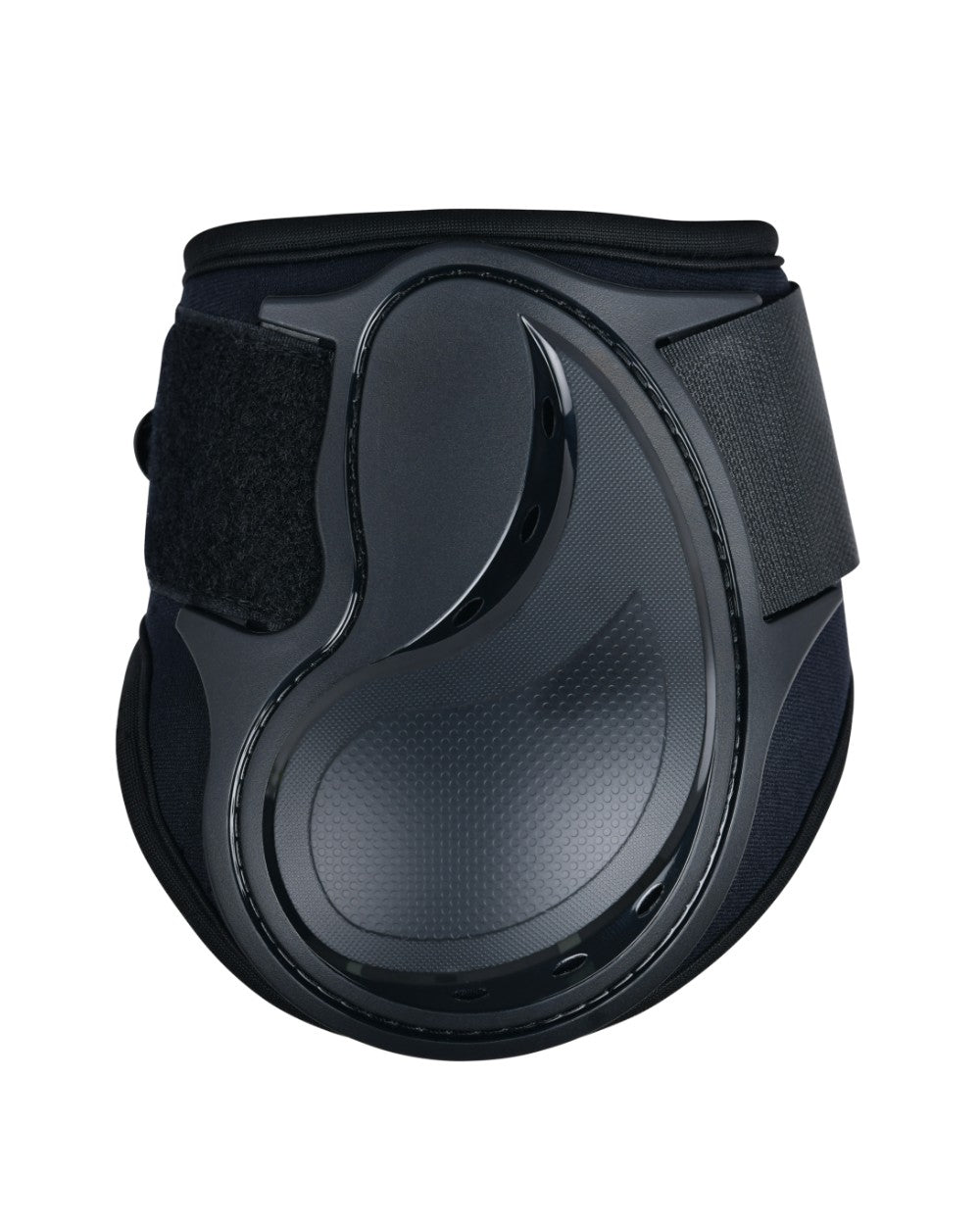 Black Coloured WeatherBeeta Tough-Tec Essential Fetlock Boots on white background 