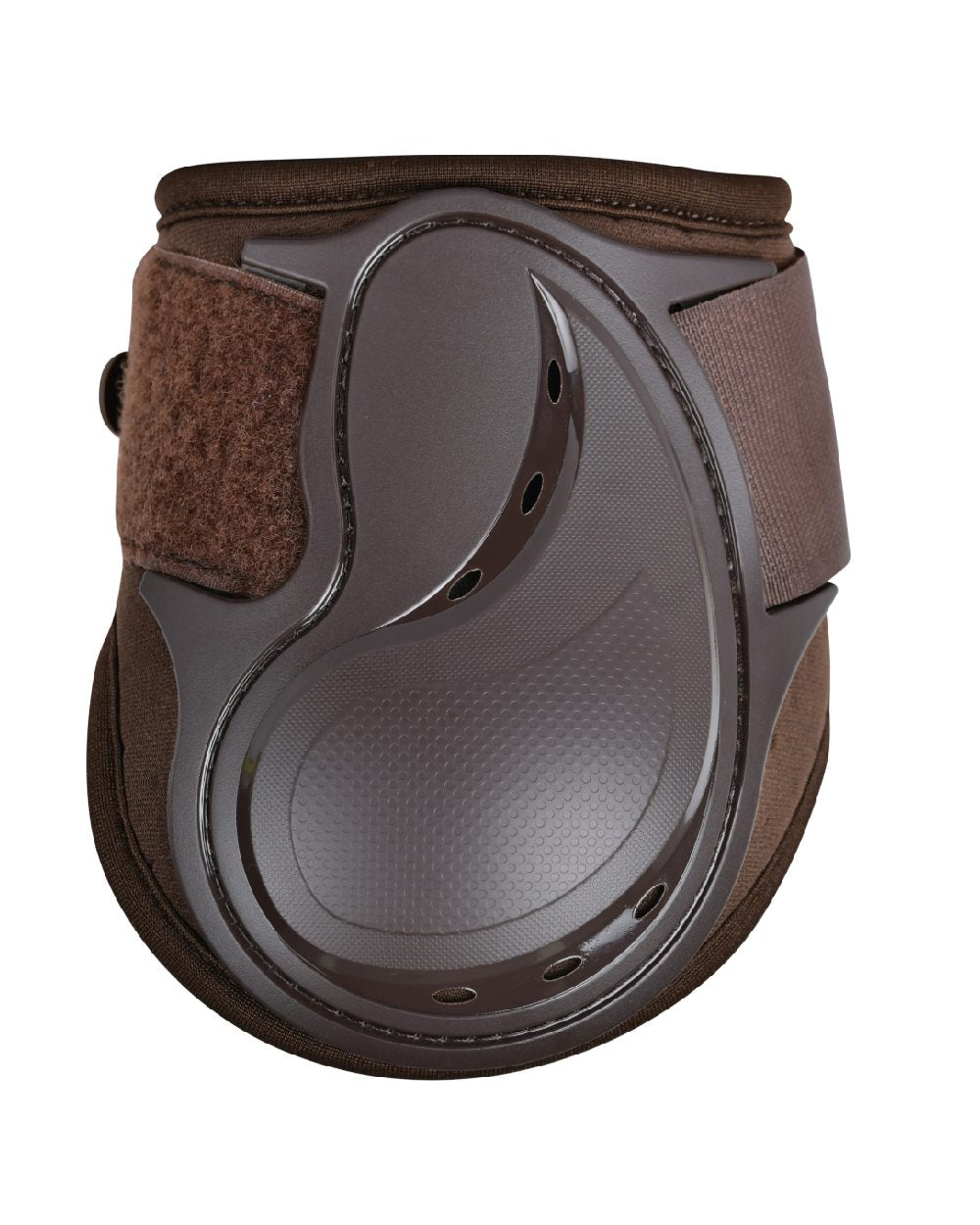 Brown Coloured WeatherBeeta Tough-Tec Essential Fetlock Boots on white background 