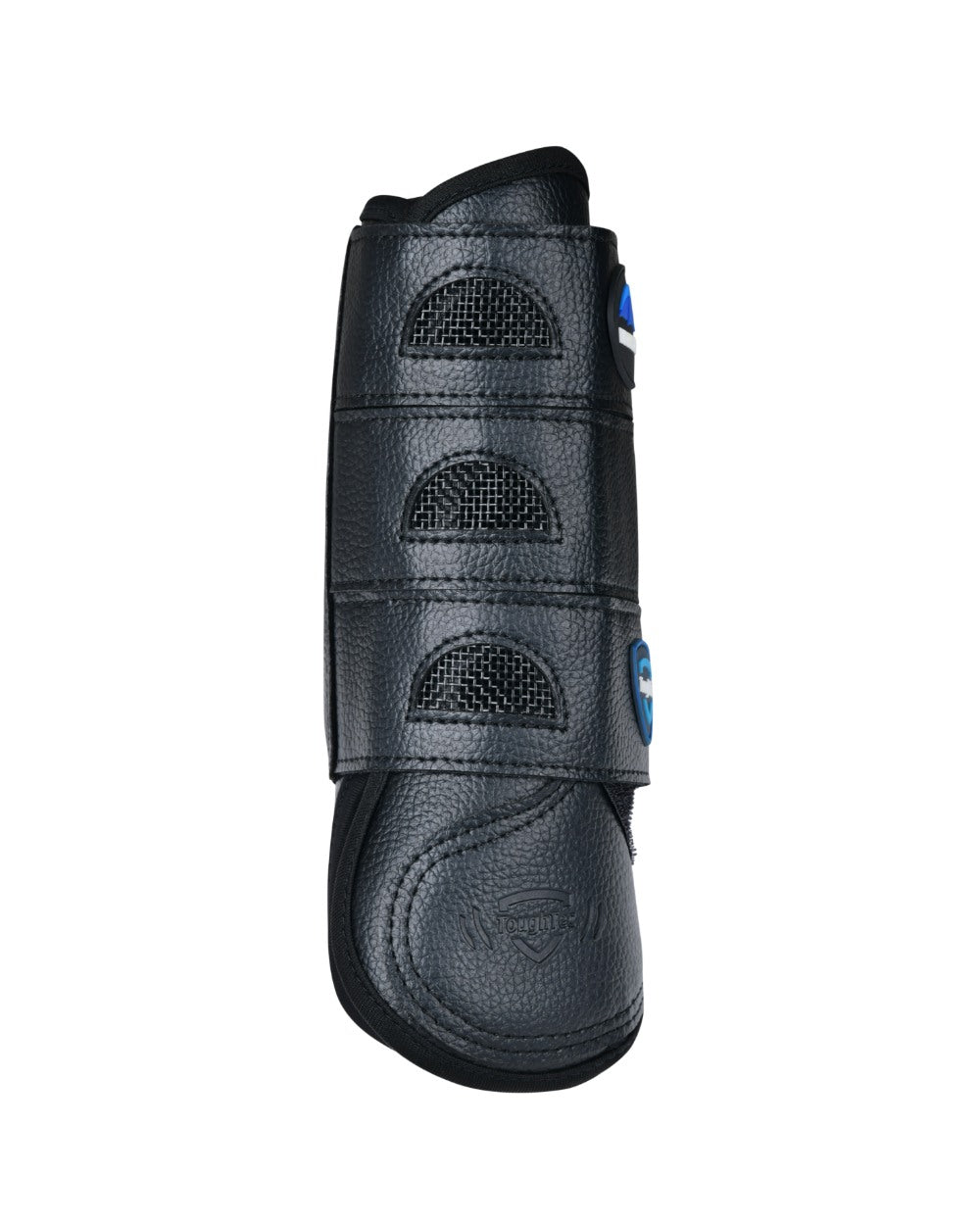 Black Coloured WeatherBeeta Tough-Tec Eventing Front Boots on white background 