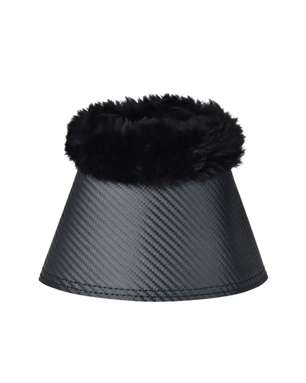 Black Coloured WeatherBeeta Tough-Tec Fleece Trim Bell Boots on white background 