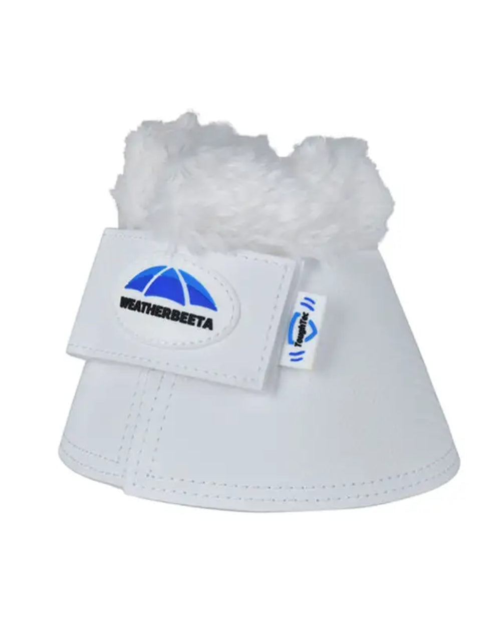 White Coloured WeatherBeeta Tough-Tec Fleece Trim Bell Boots on white background 