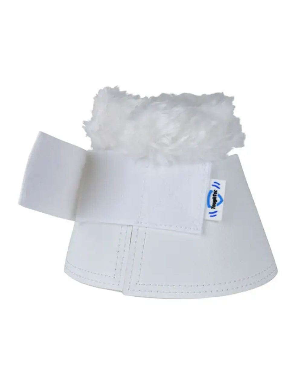 White Coloured WeatherBeeta Tough-Tec Fleece Trim Bell Boots on white background 