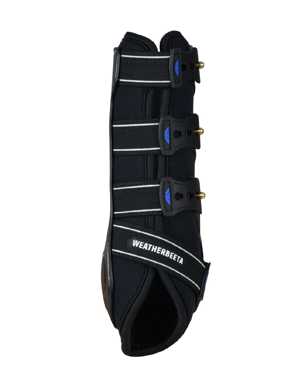 Black Coloured WeatherBeeta Tough-Tec Hard Shell Dressage Boots on white background 